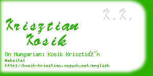 krisztian kosik business card